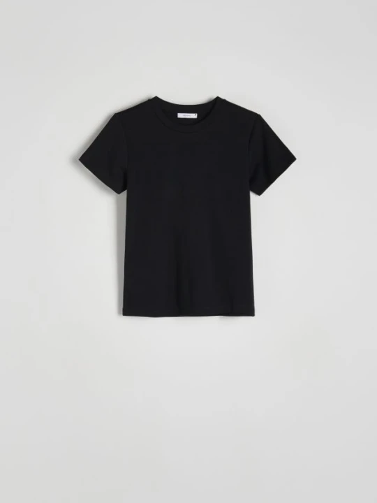 Zdjęcie produktu Reserved - Bawełniany t-shirt - czarny
