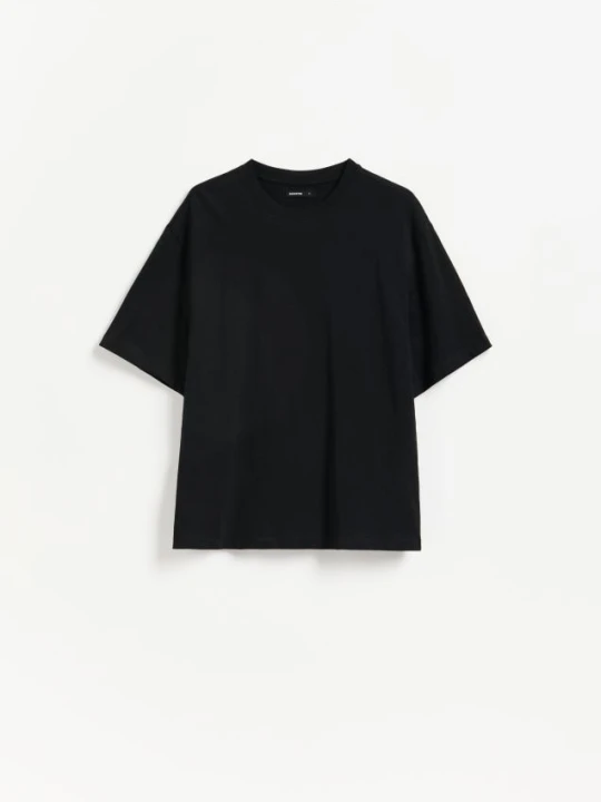 Zdjęcie produktu Reserved - Bawełniany t-shirt - czarny
