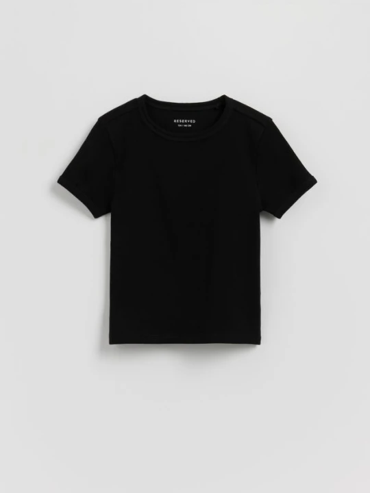 Zdjęcie produktu Reserved - Bawełniany t-shirt - czarny