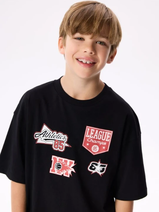 Zdjęcie produktu Reserved - Bawełniany t-shirt - czarny