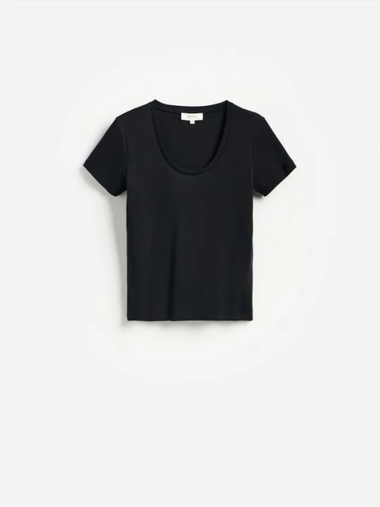 Zdjęcie produktu Reserved - Bawełniany t-shirt - czarny