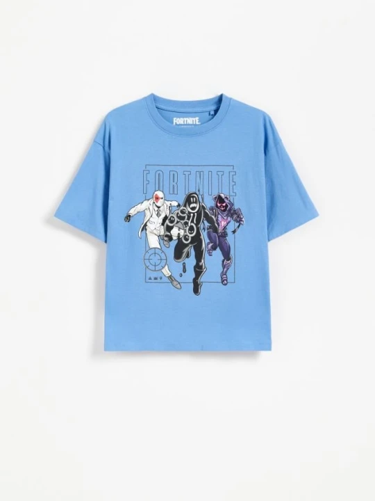 Zdjęcie produktu Reserved - Bawełniany t-shirt Fortnite - niebieski
