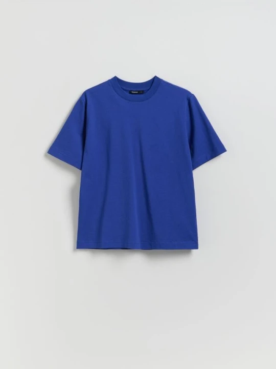 Zdjęcie produktu Reserved - Bawełniany t-shirt - granatowy