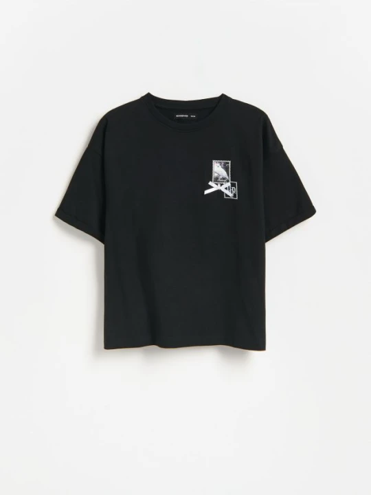Zdjęcie produktu Reserved - Bawełniany t-shirt Harry Potter - czarny