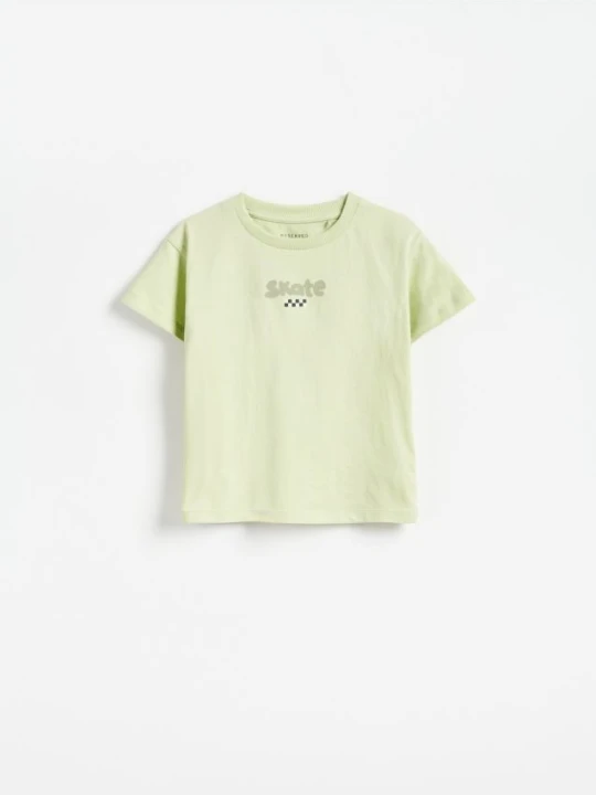 Zdjęcie produktu Reserved - Bawełniany t-shirt - jasnozielony