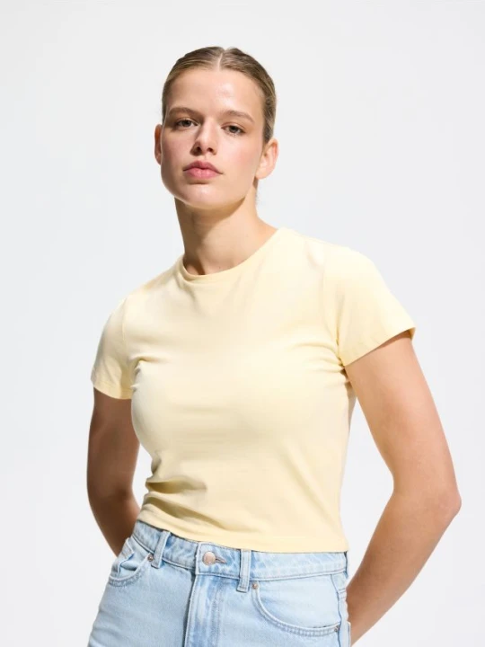 Zdjęcie produktu Reserved - Bawełniany t-shirt - jasnożółty