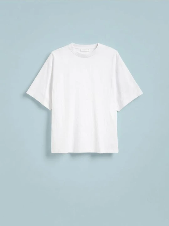 Zdjęcie produktu Reserved - Bawełniany t-shirt oversize - biały