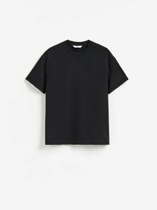 Zdjęcie produktu Reserved - Bawełniany t-shirt oversize - czarny