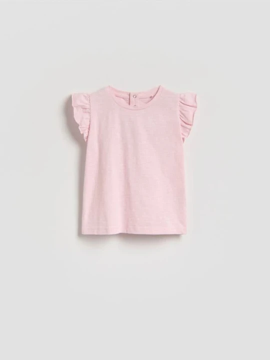 Zdjęcie produktu Reserved - Bawełniany t-shirt - pastelowy róż