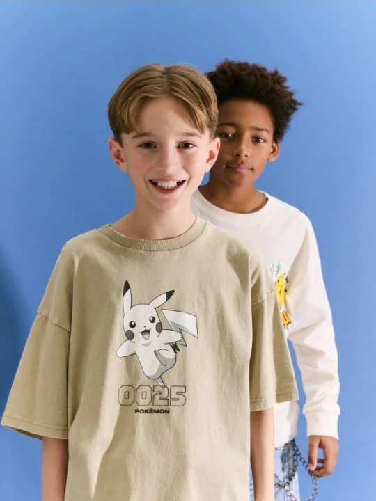 Zdjęcie produktu Reserved - Bawełniany t-shirt Pokemon - beżowy