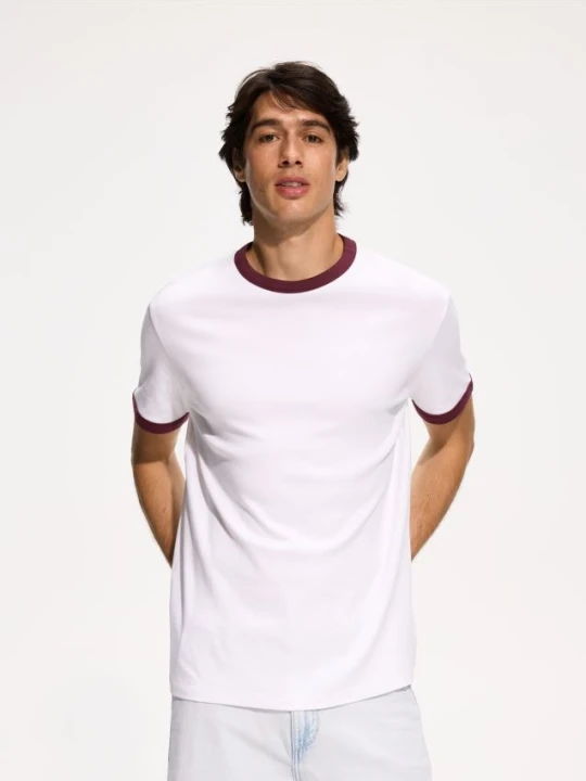 Zdjęcie produktu Reserved - Bawełniany t-shirt regular - biały