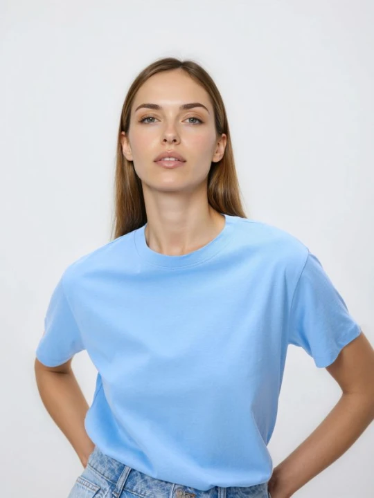 Zdjęcie produktu Reserved - Bawełniany t-shirt regular - jasnoniebieski