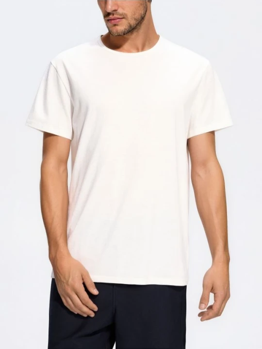 Zdjęcie produktu Reserved - Bawełniany t-shirt regular - złamana biel