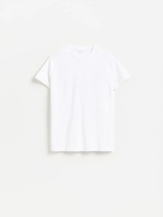 Zdjęcie produktu Reserved - Bawełniany t-shirt slim fit - biały