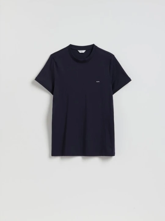 Zdjęcie produktu Reserved - Bawełniany t-shirt slim fit - granatowy