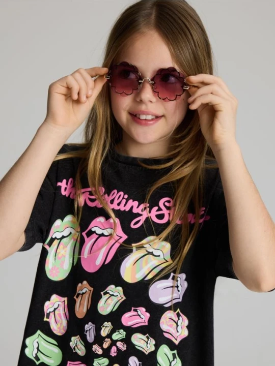 Zdjęcie produktu Reserved - Bawełniany t-shirt The Rolling Stones - ciemnoszary