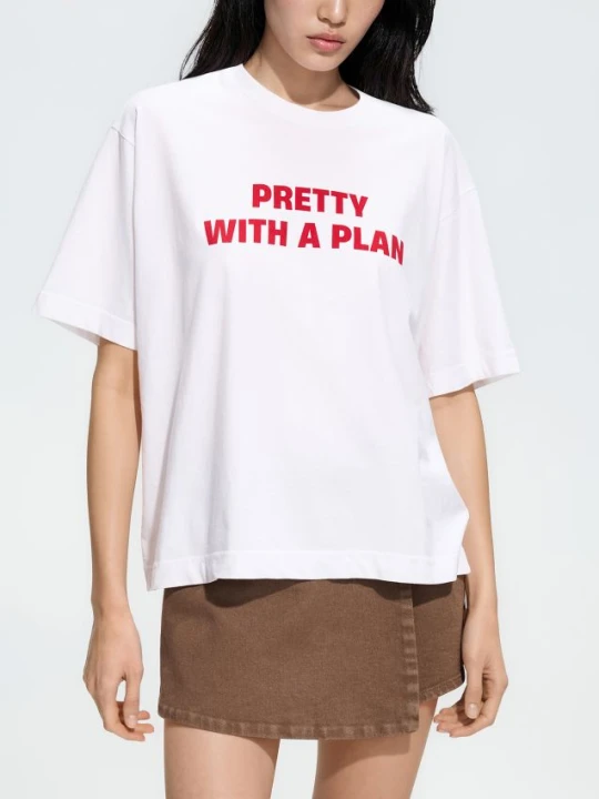 Zdjęcie produktu Reserved - Bawełniany t-shirt z nadrukiem - biały