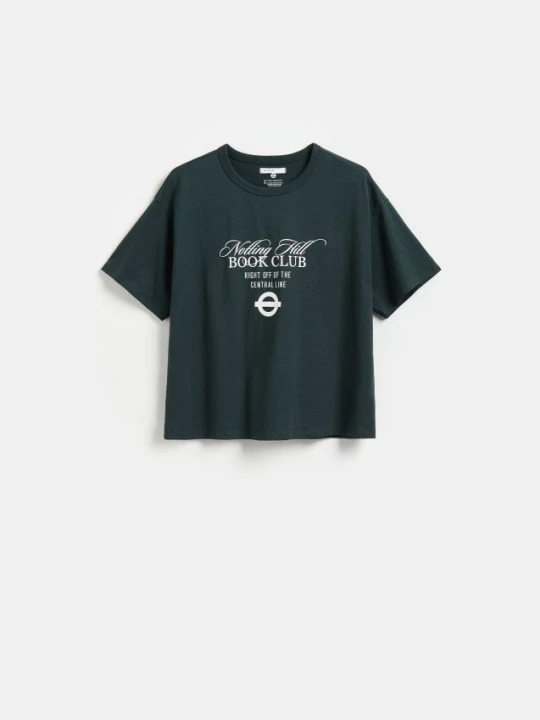 Zdjęcie produktu Reserved - T-shirt z nadrukiem Transport of London - ciemnoszary