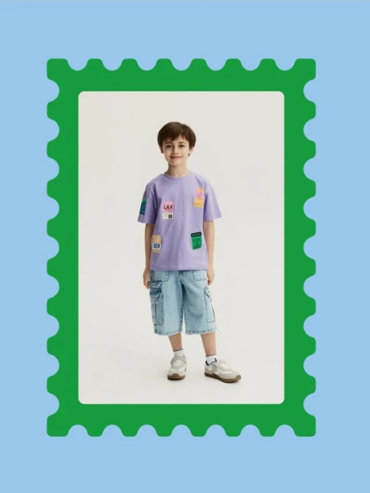 Zdjęcie produktu Reserved - Bawełniany t-shirt z nadrukiem - fioletowy