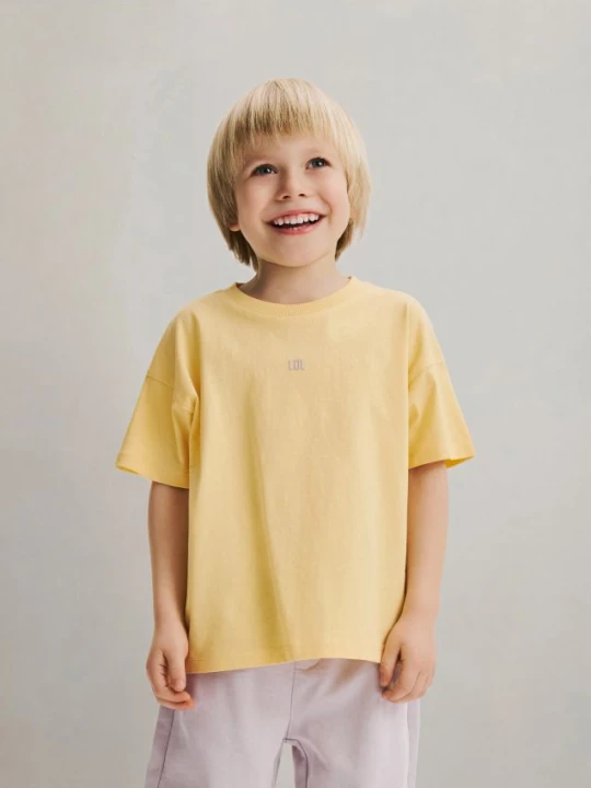 Zdjęcie produktu Reserved - Bawełniany t-shirt - żółty