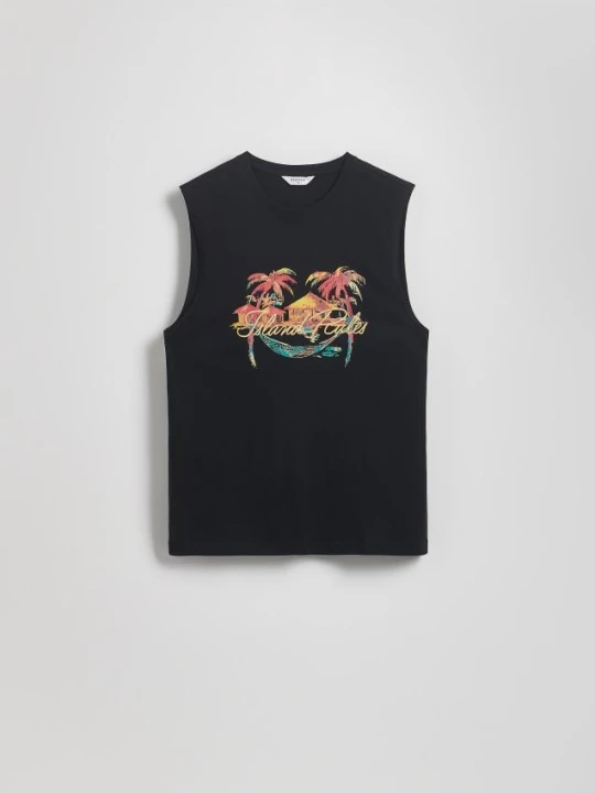 Zdjęcie produktu Reserved - Bawełniany tank top - czarny