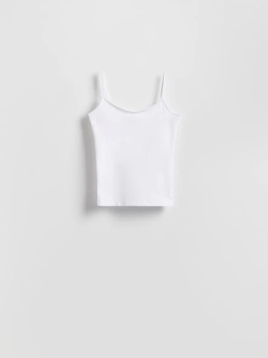 Zdjęcie produktu Reserved - Bawełniany top - biały