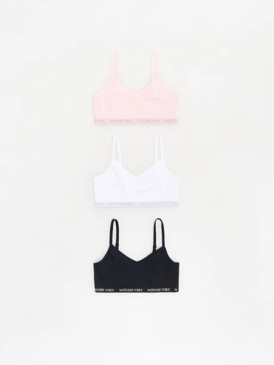 Zdjęcie produktu Reserved - Bieliźniany top 3 pack - biały