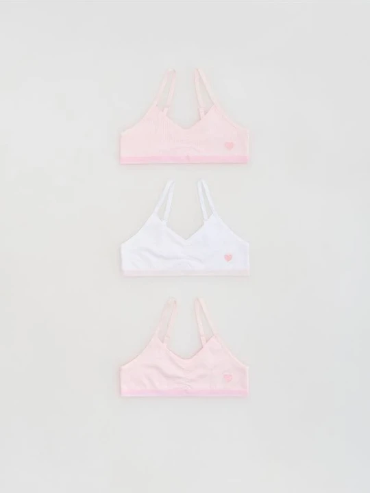 Zdjęcie produktu Reserved - Bieliźniany top 3 pack - pastelowy róż