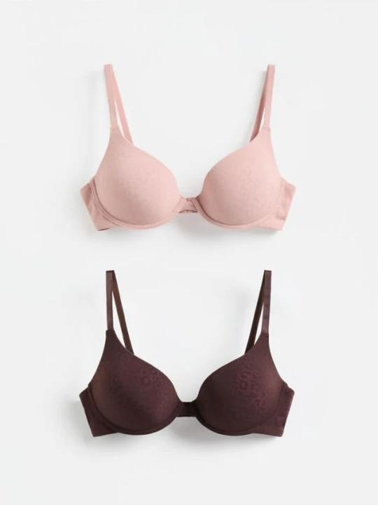 Zdjęcie produktu Reserved - Biustonosz push up 2 pack - brudny róż