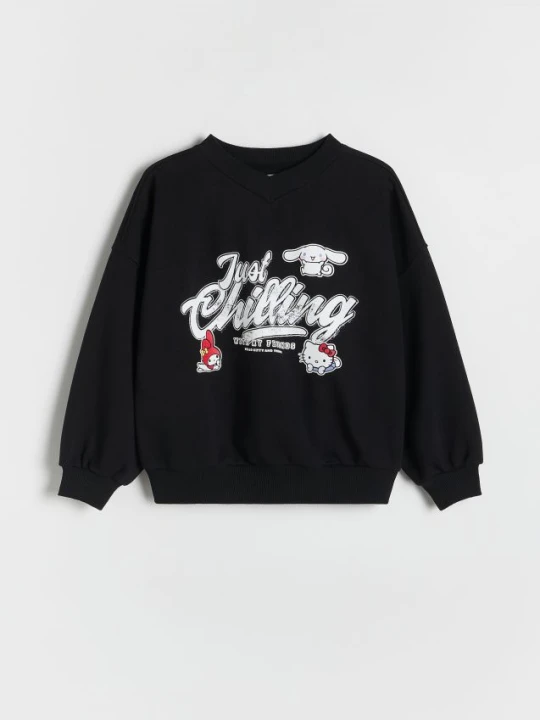 Zdjęcie produktu Reserved - Bluza Hello Kitty and friends - czarny