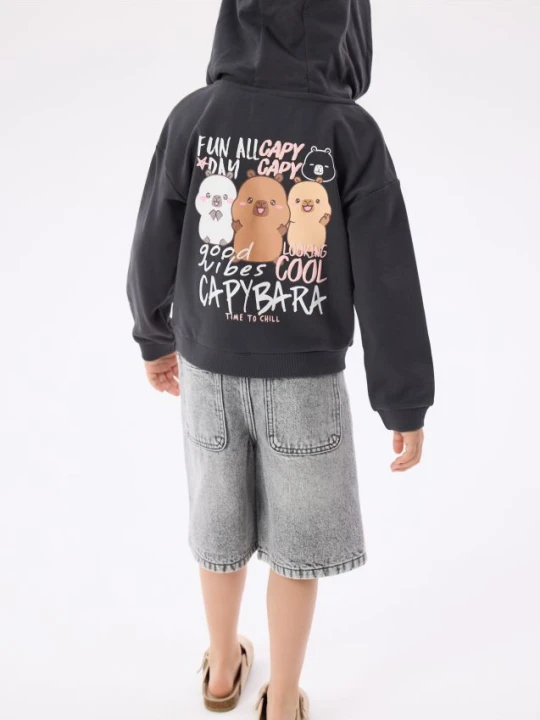 Zdjęcie produktu Reserved - Bluza Kapibara CapyFun - ciemnoszary