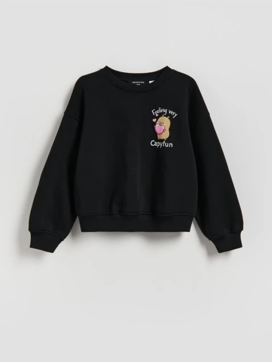 Zdjęcie produktu Reserved - Bluza Kapibara CapyFun - czarny