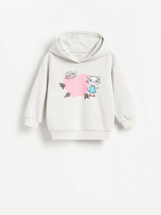 Zdjęcie produktu Reserved - Bluza Kicia Kocia - jasnoszary