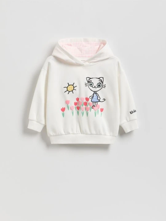 Zdjęcie produktu Reserved - Bluza Kicia Kocia - złamana biel