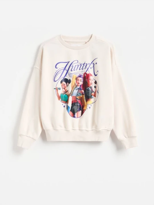 Zdjęcie produktu Reserved - Bluza Kpop Demon Hunters™ - złamana biel
