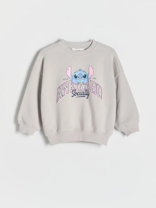 Zdjęcie produktu Reserved - Bluza Lilo i Stitch - jasnoszary