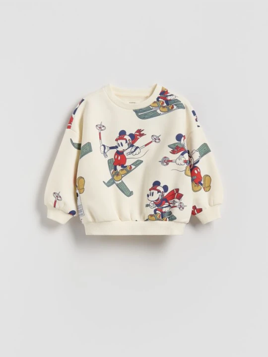 Zdjęcie produktu Reserved - Bluza Mickey Mouse - złamana biel