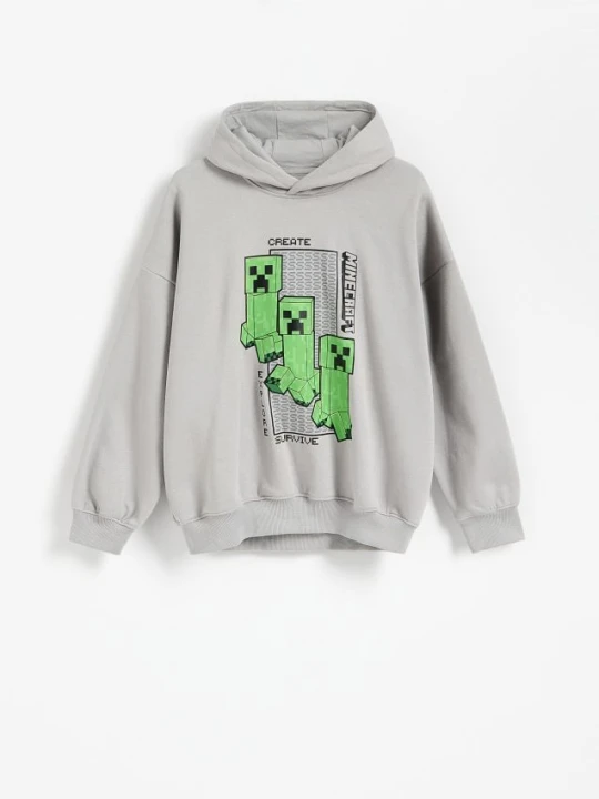 Zdjęcie produktu Reserved - Bluza Minecraft - jasnoszary