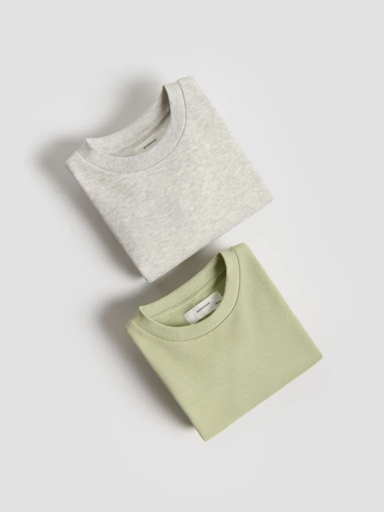 Zdjęcie produktu Reserved - Bluza oversize 2 pack - jasnozielony