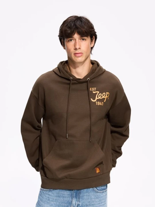 Zdjęcie produktu Reserved - Bluza oversize Jeep - ciemnozielony