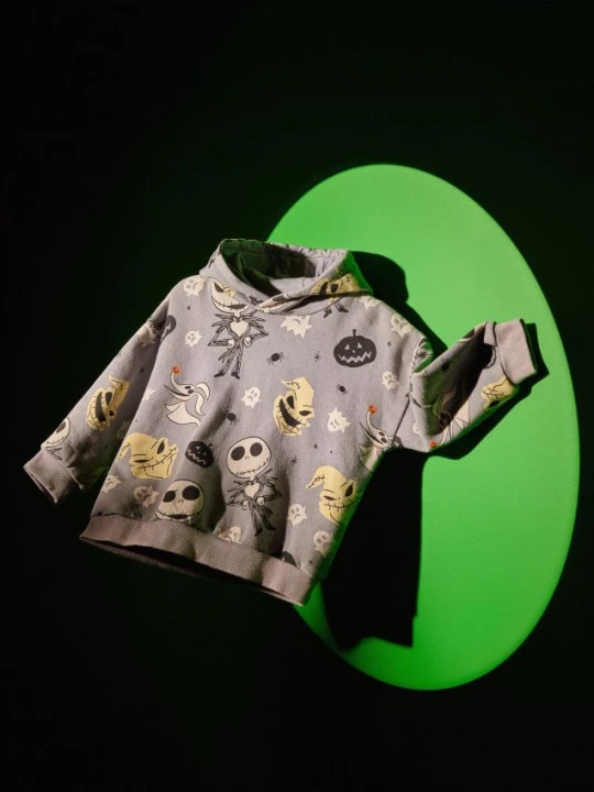 Zdjęcie produktu Reserved - Bluza oversize Miasteczko Halloween - jasnoszary