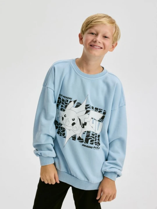 Zdjęcie produktu Reserved - Bluza oversize Pokémon - jasnoniebieski