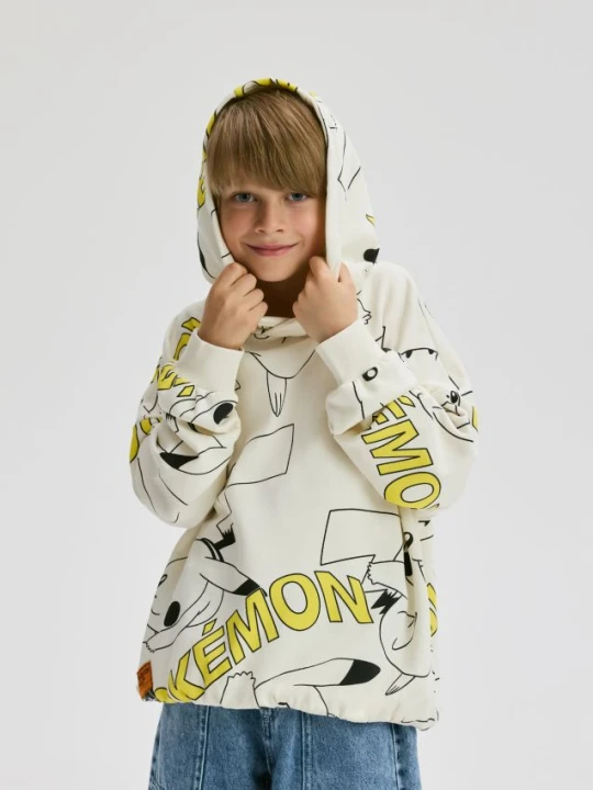 Zdjęcie produktu Reserved - Bluza oversize Pokémon - złamana biel
