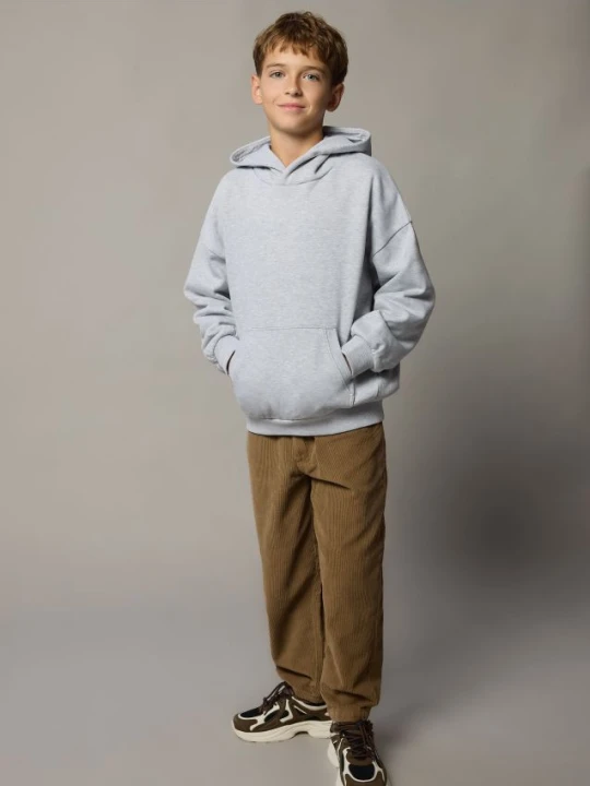 Zdjęcie produktu Reserved - Bluza oversize z bawełną - jasnoszary