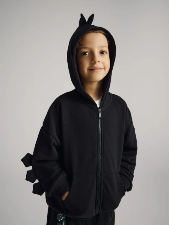 Zdjęcie produktu Reserved - Bluza oversize z kapturem - czarny