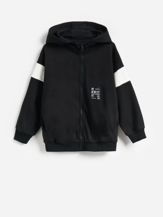 Zdjęcie produktu Reserved - Bluza oversize z kapturem - czarny