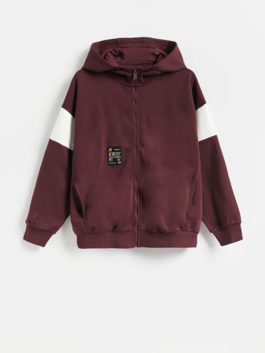 Zdjęcie produktu Reserved - Bluza oversize z kapturem - fioletowy