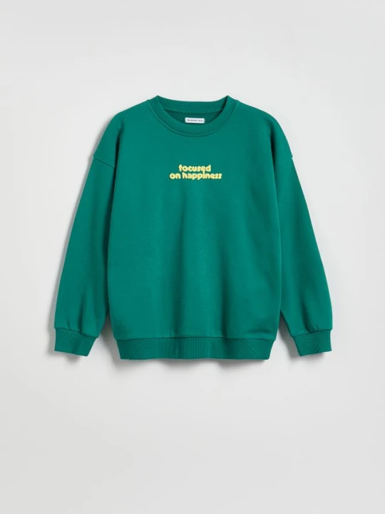 Zdjęcie produktu Reserved - Bluza oversize - zielony