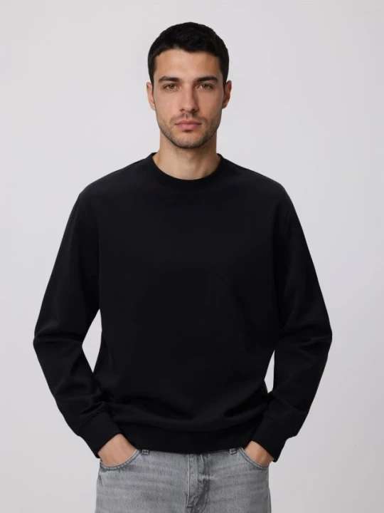 Zdjęcie produktu Reserved - Bluza regular z bawełną - czarny