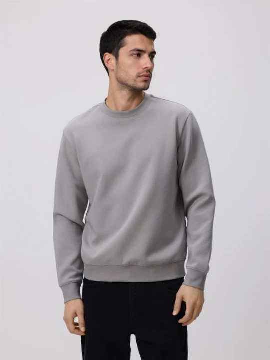Zdjęcie produktu Reserved - Bluza regular z bawełną - jasnoszary